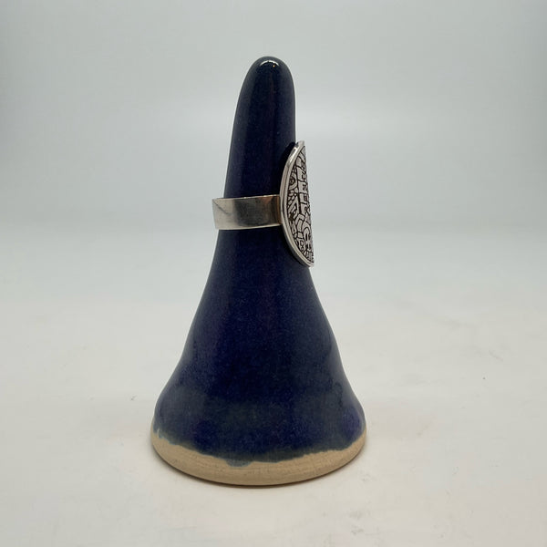 Oval City Scape Ring (size 6.75)