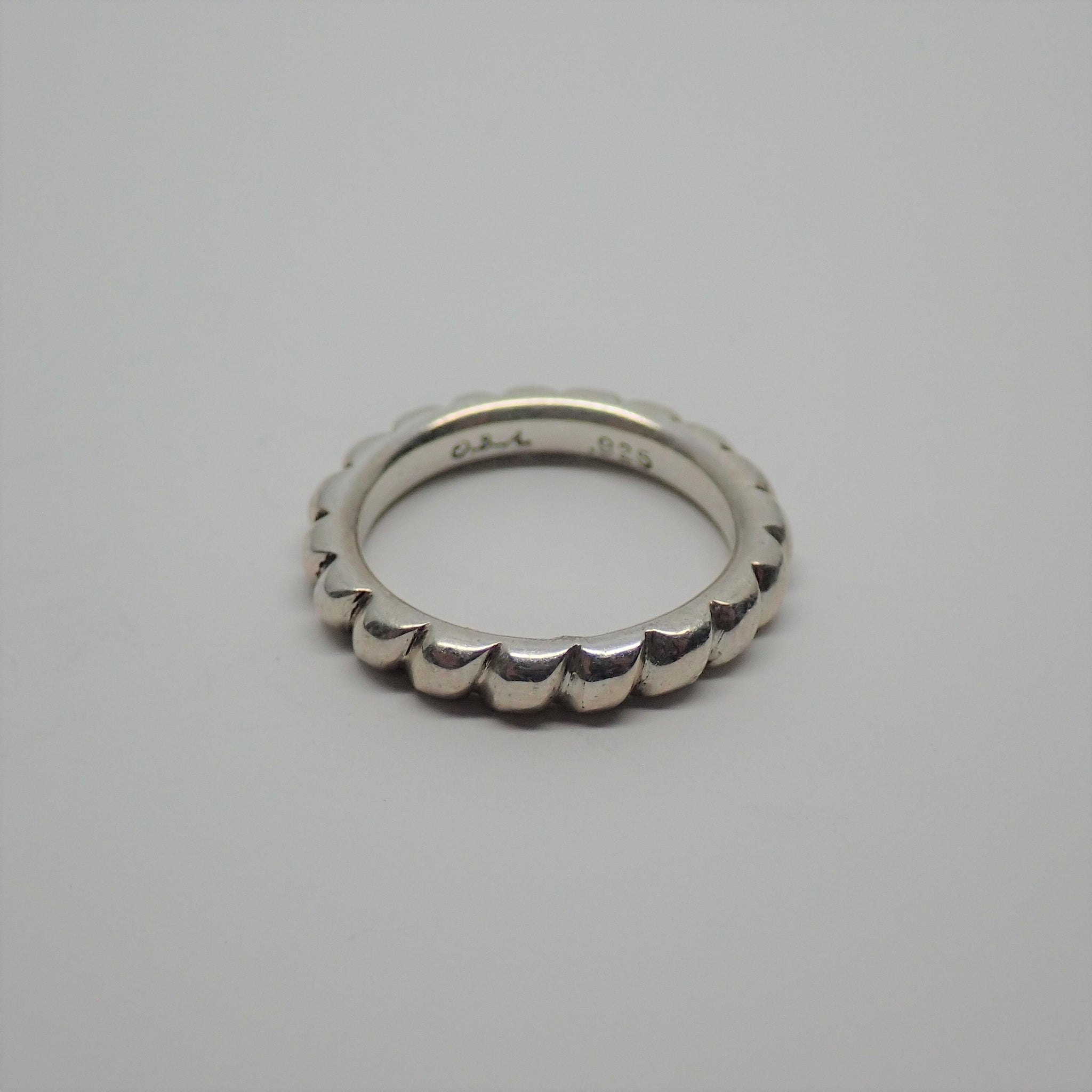 Hand Filed Rope Ring (size 6.25)