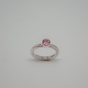 Swarovski Gemstone Baby Pink Topaz Ring (size 4.5)